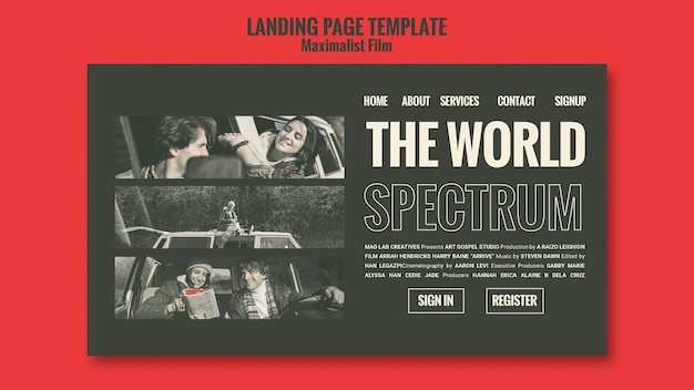 Free PSD acting agency template landing page