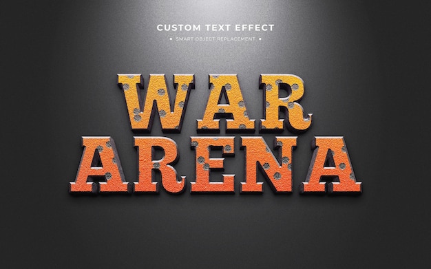 Free PSD action movie and game 3d text style effect