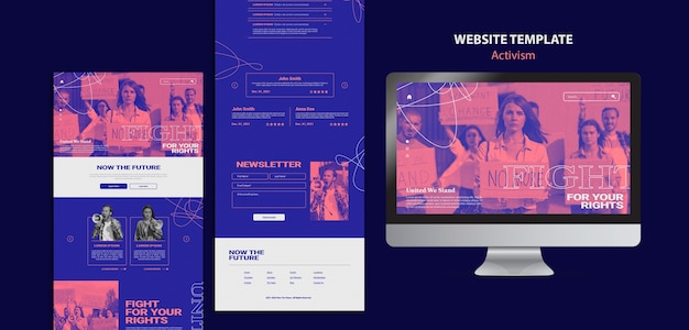 Free PSD activism abstract website template