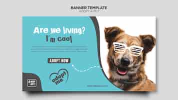 Free PSD adopt a dog banner template