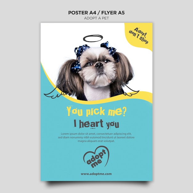 Adopt a dog flyer template