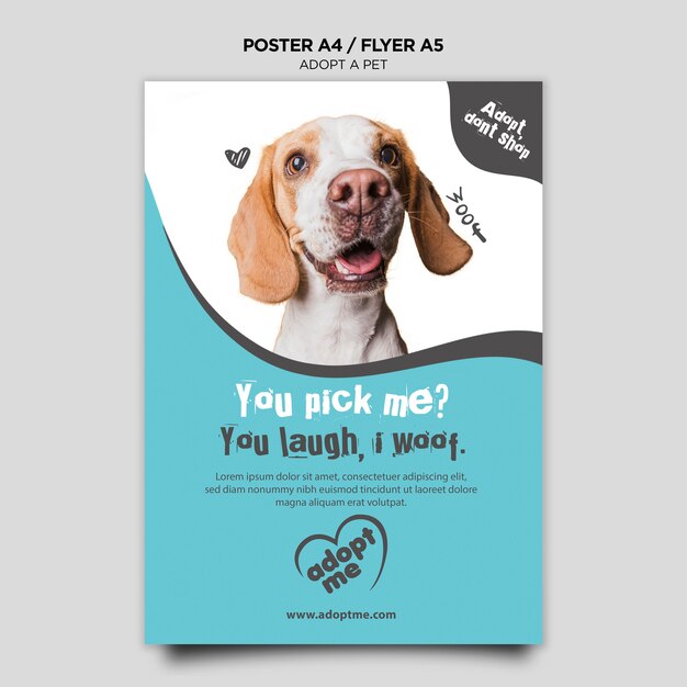 犬のポスターテンプレートを採用