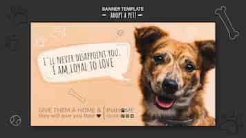 Free PSD adopt a friend banner template with photo