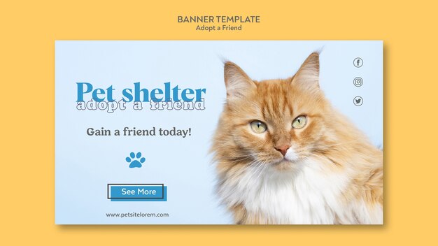 Adopt a friend banner template