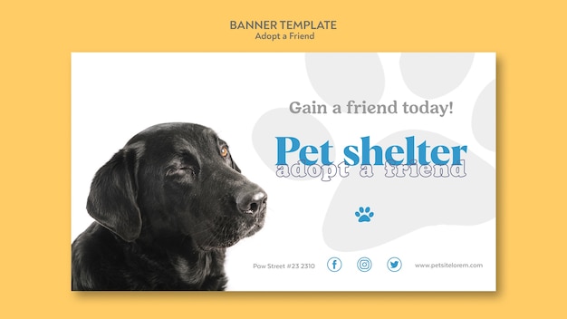 Free PSD adopt a friend banner