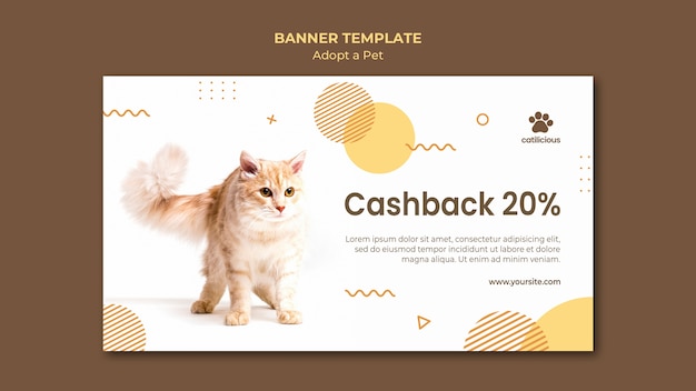 Adotta un modello di progettazione di banner per animali domestici