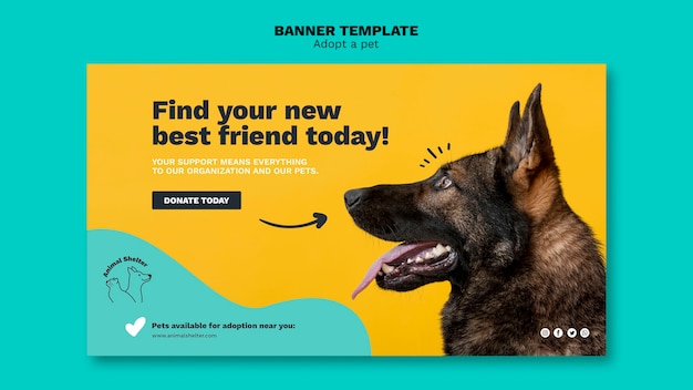 Adopt a pet banner design