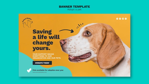adopt a pet banner style template