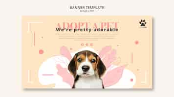 Free PSD adopt pet banner template concept