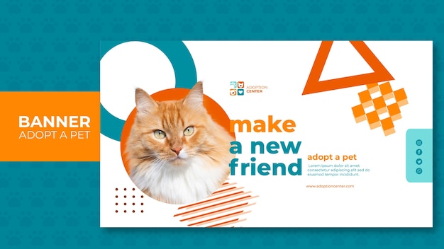 Free PSD adopt a pet banner template