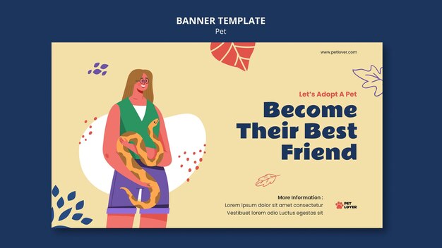 Adopt a pet banner template