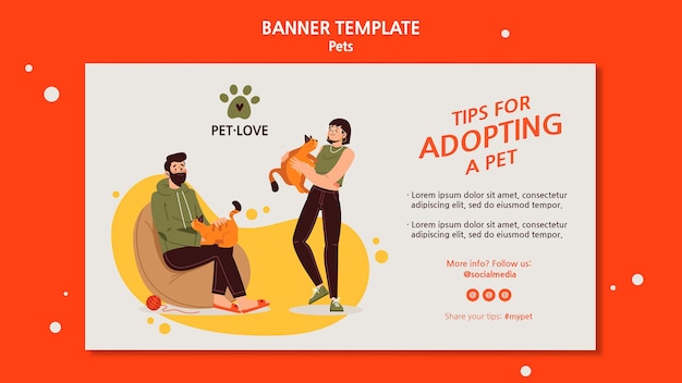 Adopt a pet banner template