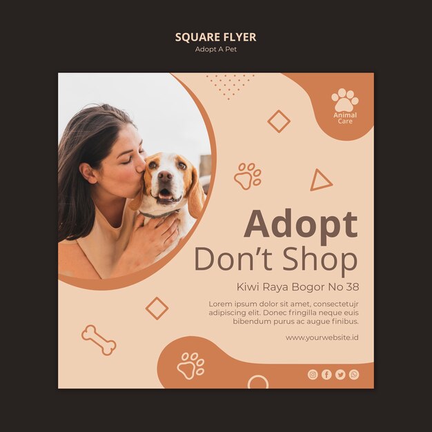 adopt pet flyer template