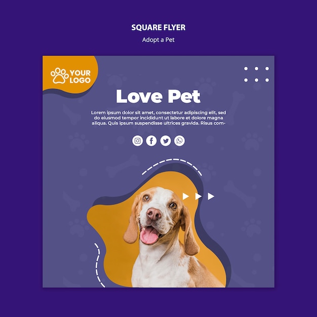 Adopt a pet flyer theme