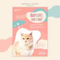 Free PSD adopt a pet poster template style