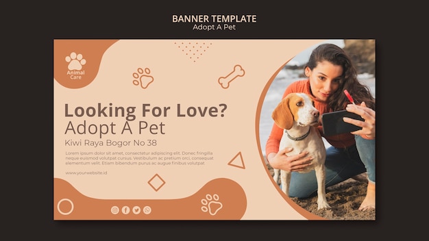 adopt pet template for banner