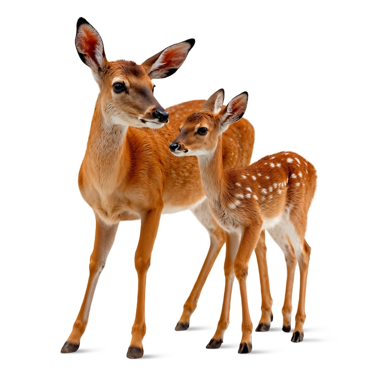 Free PSD adorable deer isolated