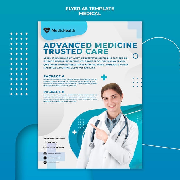 Advanced medicine flyer template