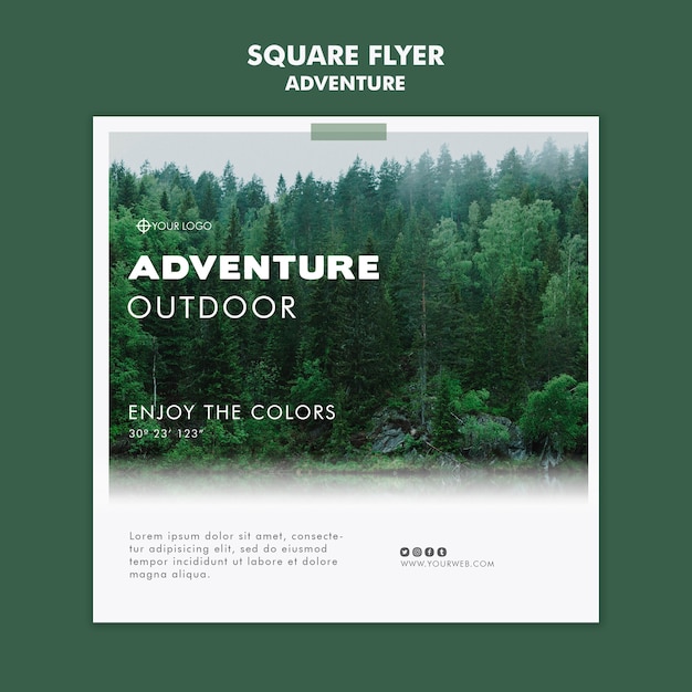 Free PSD adventure flyer template