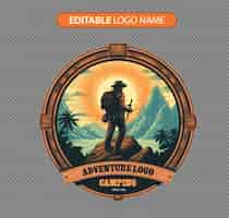 Free PSD adventure logo