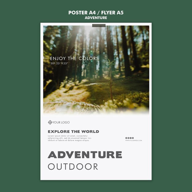 Adventure poster template concept