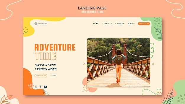 Adventure time landing page template