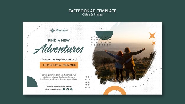 Adventure and travel social media promo template