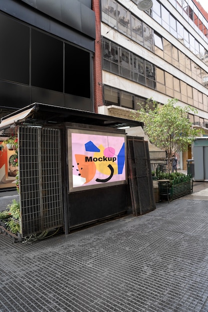 Advertising outdoor display mockup