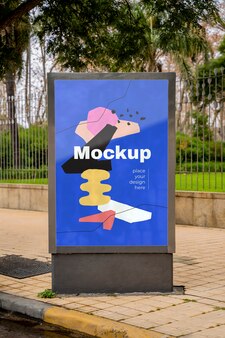 Advertising outdoor display mockup