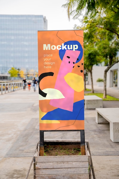 Advertising outdoor display mockup