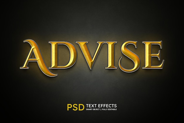 Advise text style effect