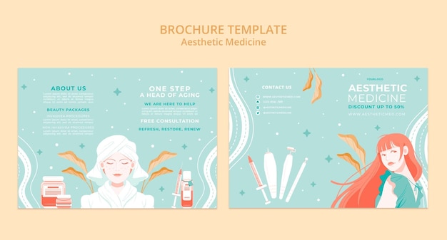 Free PSD aesthetic medicine brochure template