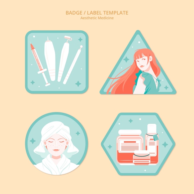 Aesthetic medicine labels template