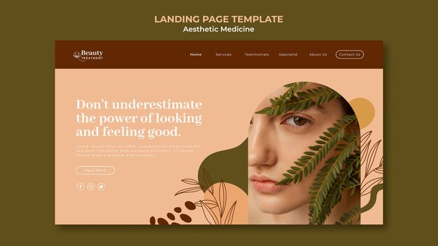 Aesthetic medicine landing page