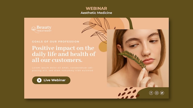 Free PSD aesthetic medicine webinar template