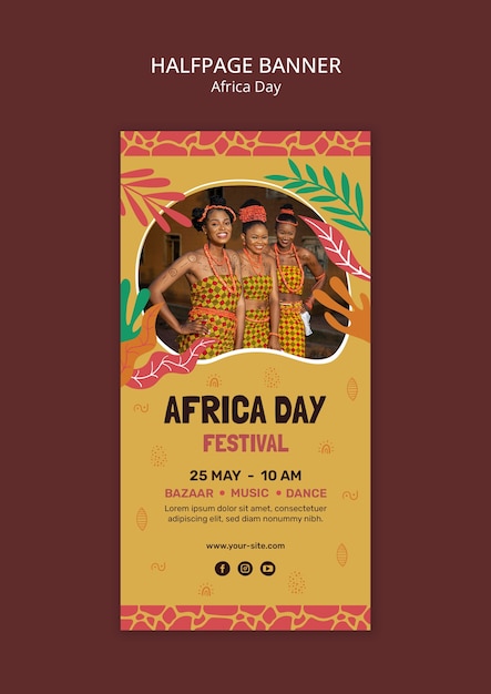 Africa day celebration  banner template