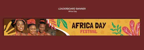 Free PSD africa day celebration  banner template