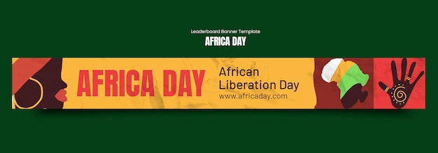PSD gratuito modello di banner per la celebrazione della giornata dell'africa