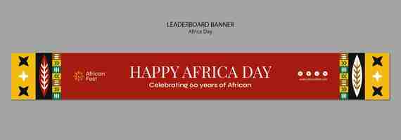 Free PSD africa day celebration banner template