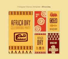 무료 PSD 아프리카의 날 축하 인스타그램 스토리