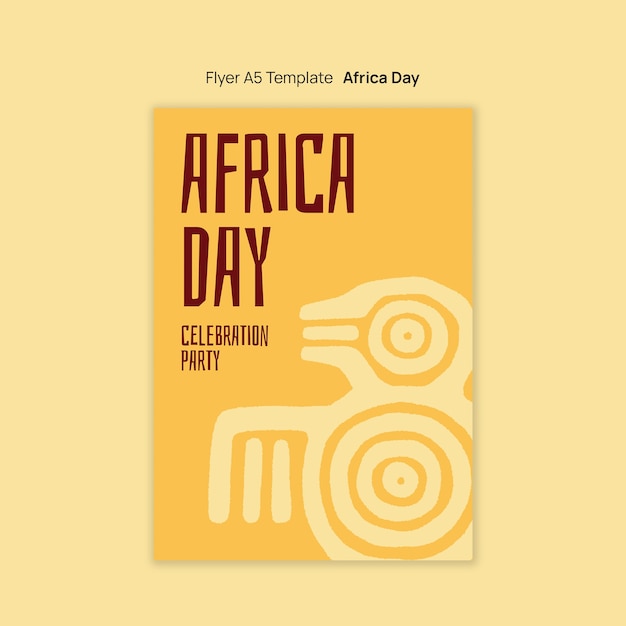 Free PSD africa day celebration  poster template