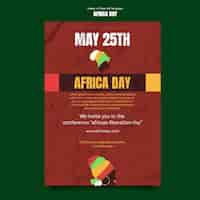 Free PSD africa day celebration  poster template