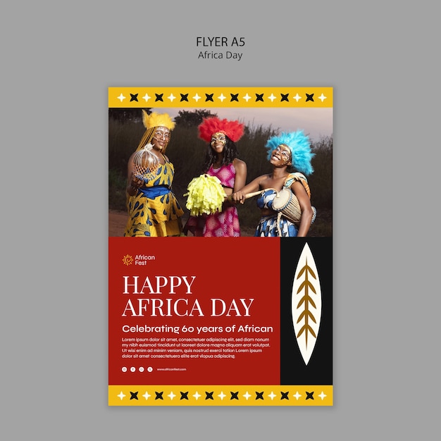 Africa day celebration poster template