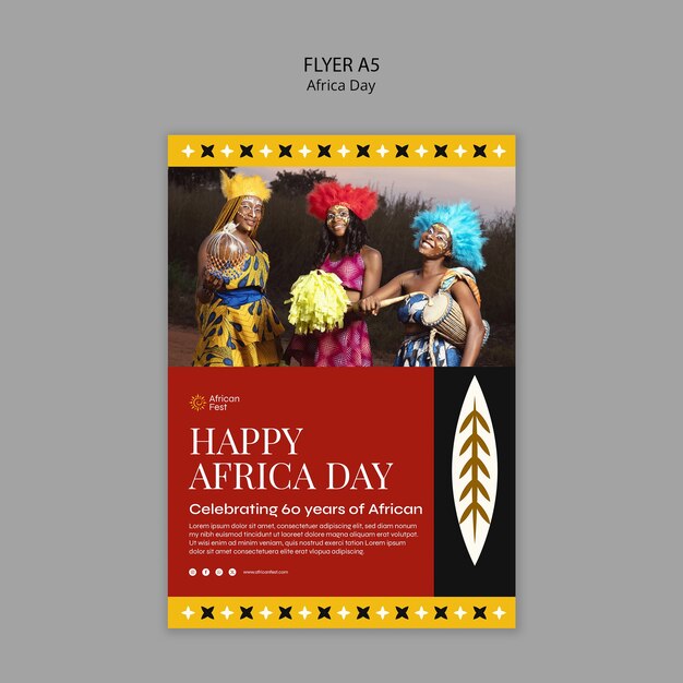 Africa day celebration poster template