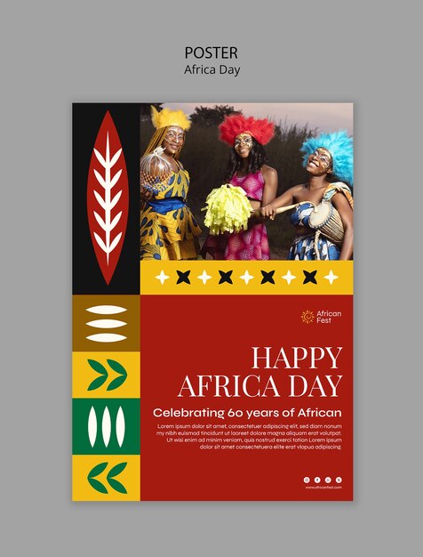 Africa day celebration poster template