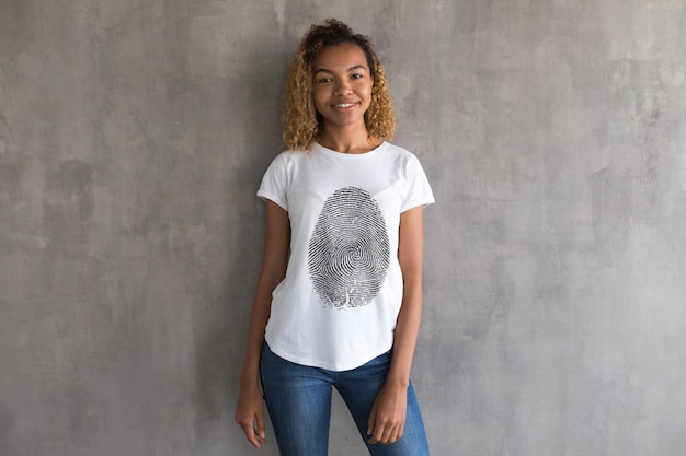 African girl t-shirt mock-up