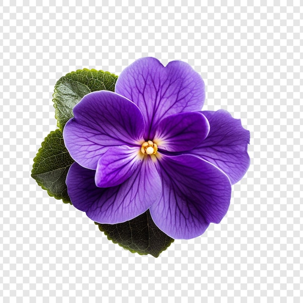 PSD gratuito fiore viola africano isolato su sfondo trasparente