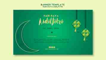 Free PSD aidilfitri banner template