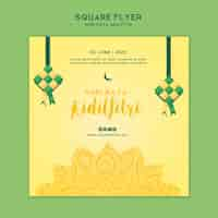 Free PSD aidilfitri flyer template