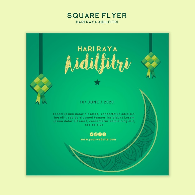 Aidilfitri flyer template